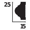  ПРОФИЛ ЗА СТЕНА DECOLUX 25X15ММ /2.0 М