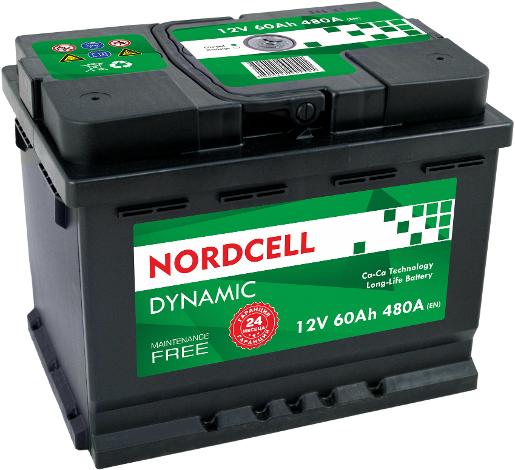 АКУМУЛАТОР NORDCELL DYNAMIC 60AH 480A