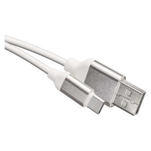 USB КАБЕЛ TYPE C 2.0, 1 M, БЯЛ