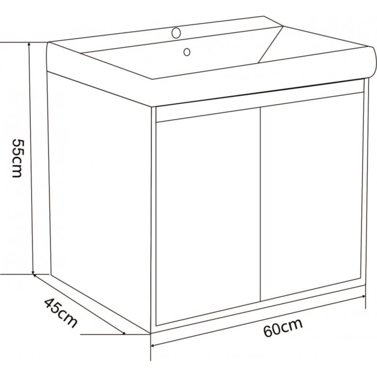 ДОЛЕН ШКАФ ЗА БАНЯ ICP 6055 WOODEN IC