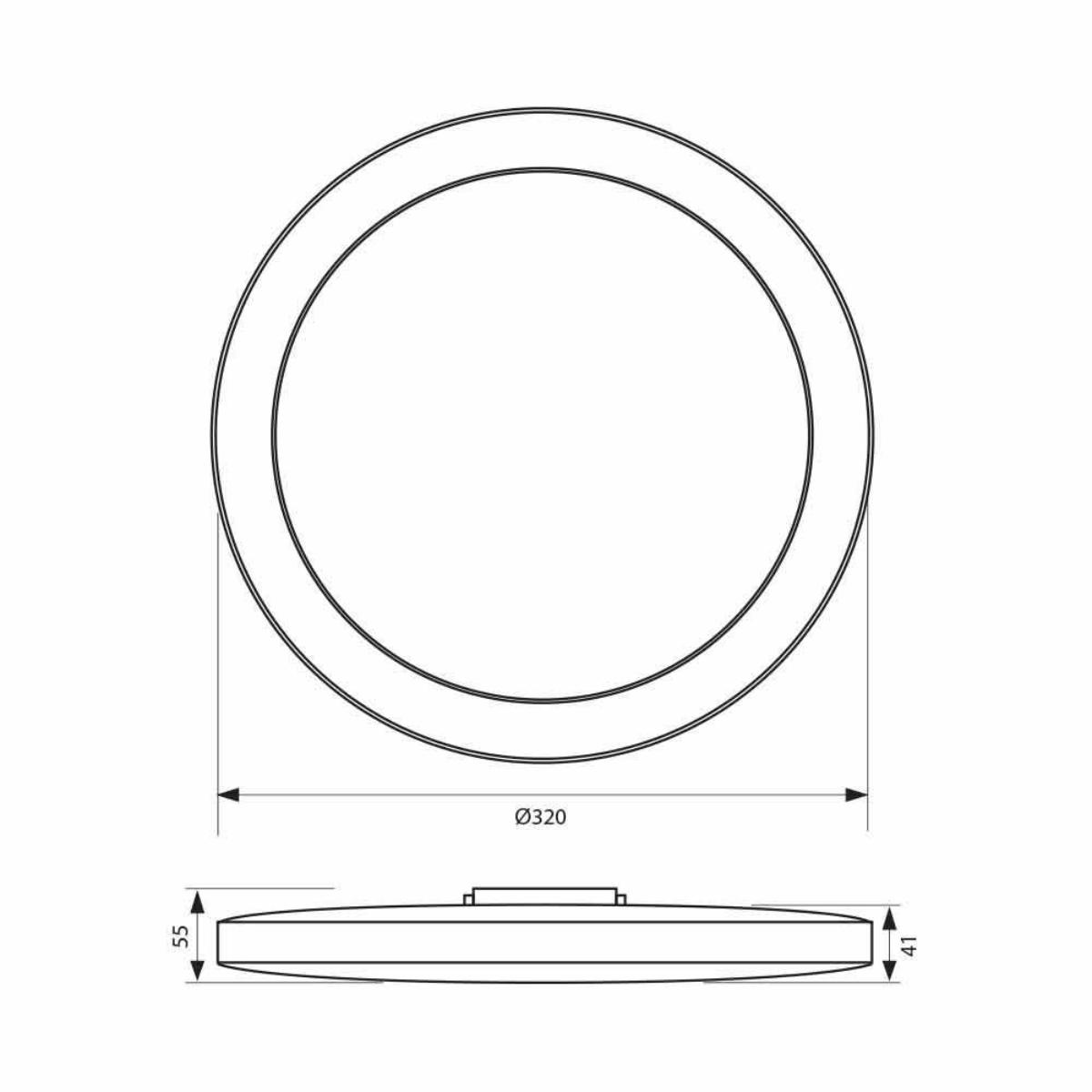 LED ПЛАФОН SIRI 24W 4000K IP44