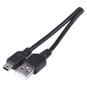 USB А/USB MINI B КАБЕЛ 2.0, 2М, ЧЕРЕН