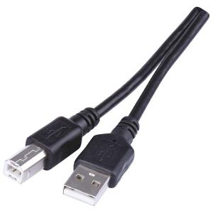 USB А/USB B КАБЕЛ, 2.0, 2М, ЧЕРЕН